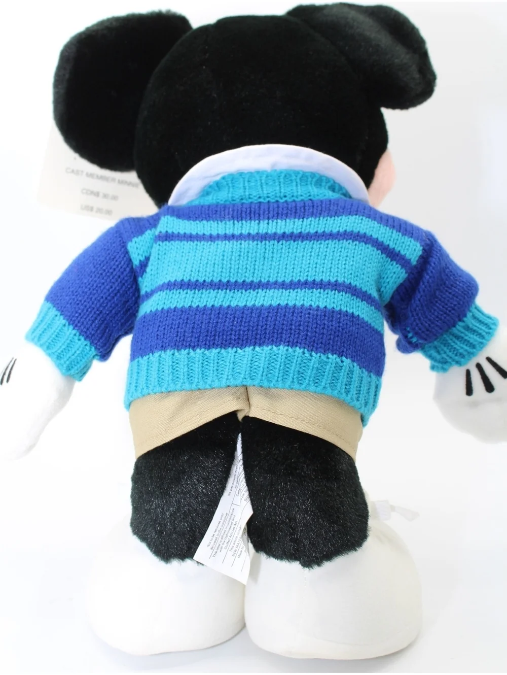 New Vintage Disney CAST MEMBER MINNIE Mouse Wearing Sweater Plush Stuffed 12